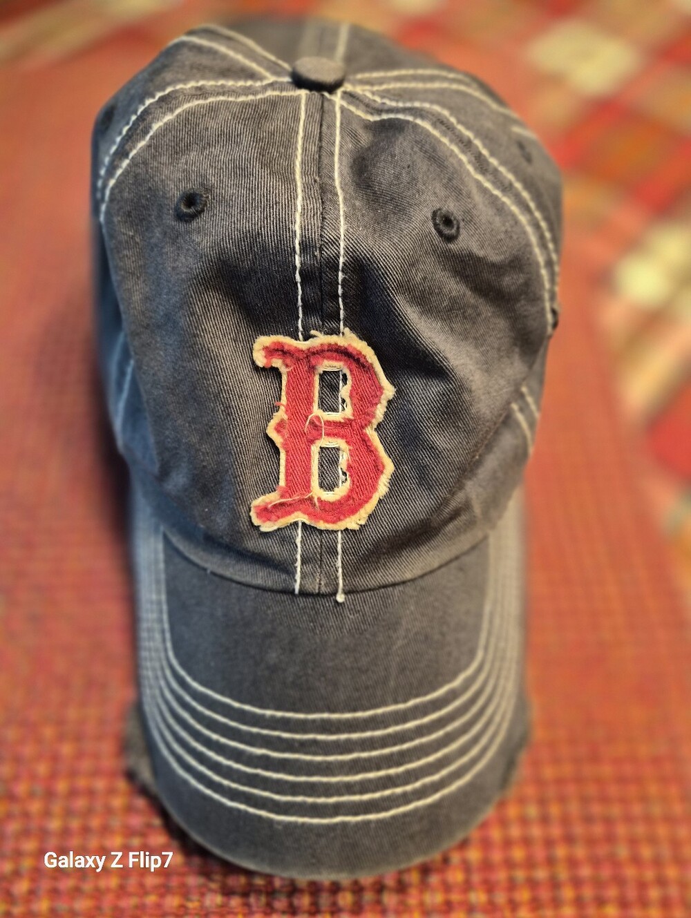 Boston Red Sox, Mens Baseball Cap, The Francise, Washed Navy, Fitted, Size L